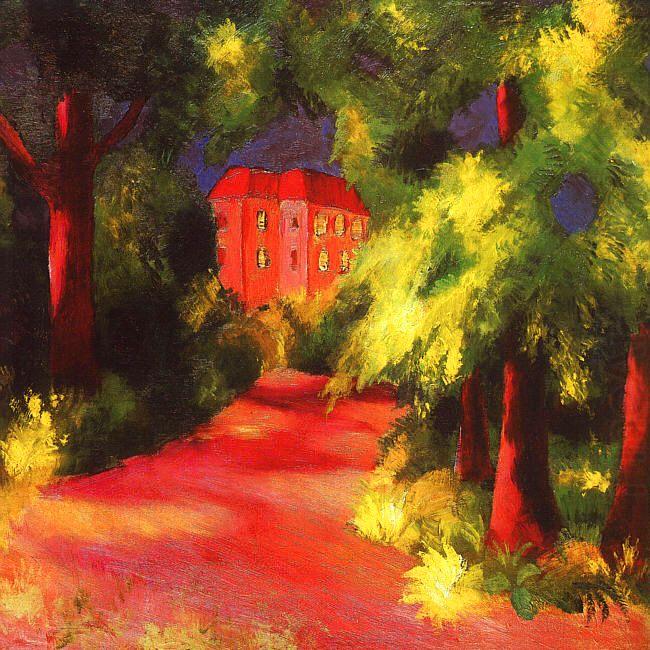 August Macke Red House in a Park china oil painting image